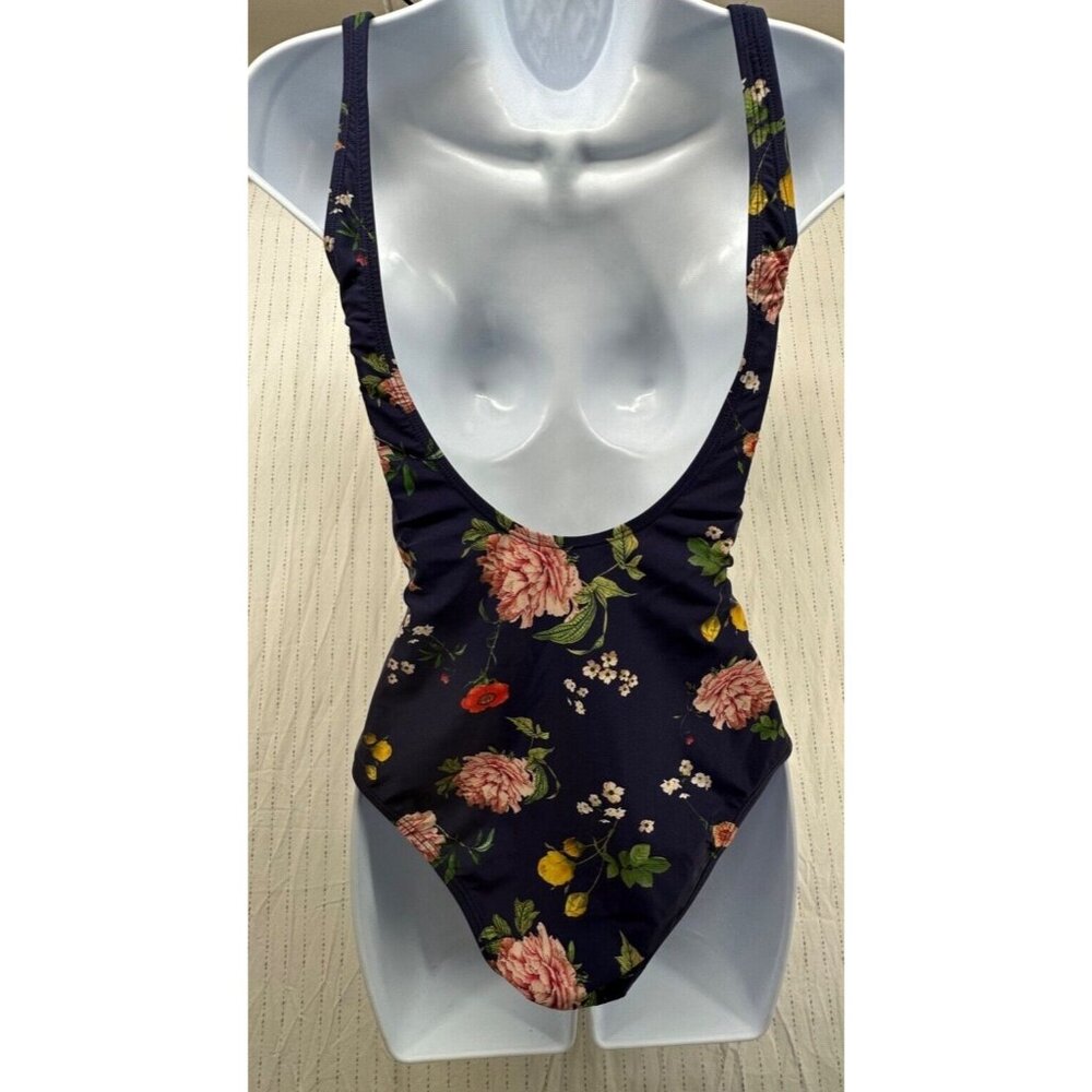 Y.A.S. Womens Swimsuit Sz S One-Piece Navy Floral Modern CottageCore Romantic - Picture 5 of 12